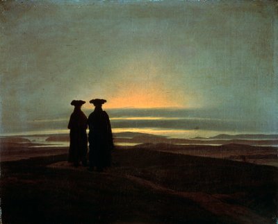 日落兄弟，摄于1830年至1835年。 作者 卡斯珀·大卫·弗里德里希（Caspar David Friedrich）