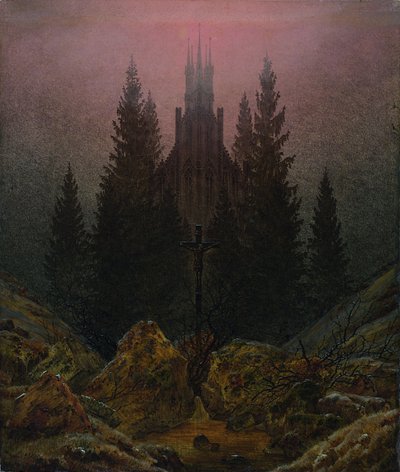 山中的十字架，约1812年 作者 卡斯珀·大卫·弗里德里希（Caspar David Friedrich）