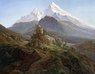 瓦兹曼（布面油画） 作者 卡斯珀·大卫·弗里德里希（Caspar David Friedrich）