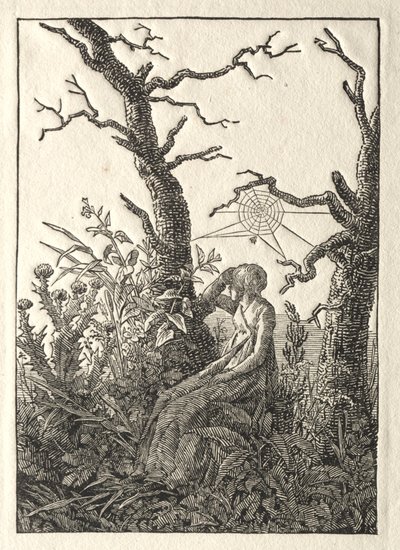 1803年，裸树之间有蜘蛛网的女人。 作者 卡斯珀·大卫·弗里德里希（Caspar David Friedrich）