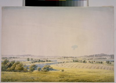 "普特布斯风景" 卡斯帕尔-大卫-弗里德里希（1774-1840 年）水彩画 1824-1825 年 莫斯科普希金博物馆 作者 卡斯珀·大卫·弗里德里希（Caspar David Friedrich）