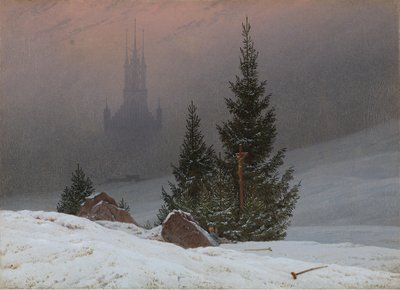 冬季风景，约1811年（布面油画） 作者 卡斯珀·大卫·弗里德里希（Caspar David Friedrich）