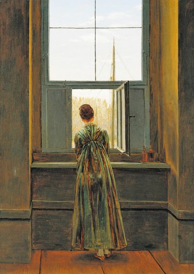 窗边的女人 作者 卡斯珀·大卫·弗里德里希（Caspar David Friedrich）
