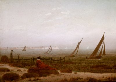 鲁根海滩上的女人 作者 卡斯珀·大卫·弗里德里希（Caspar David Friedrich）