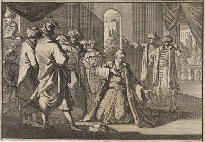法卡丁埃米尔向苏丹穆拉特四世求饶，1633 年 作者 Caspar Luyken（归因于）