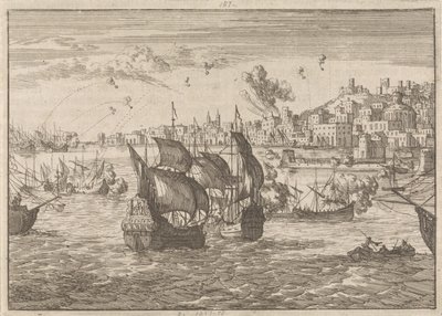 热那亚被法国舰队轰炸，1684 年 作者 卡斯珀·路肯（Caspar Luyken）