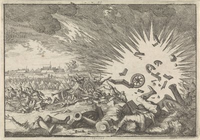1640 年那慕尔围城期间法国火药库的爆炸 作者 卡斯珀·路肯（Caspar Luyken）
