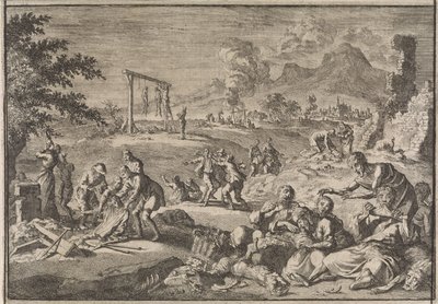 1637年，1701年的德国饥荒。 作者 卡斯珀·路肯（Caspar Luyken）