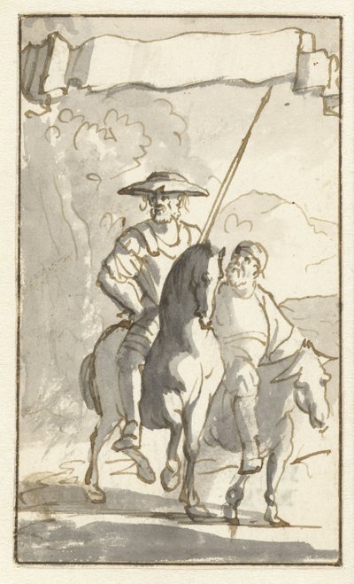 堂吉诃德》标题印刷品
令人钦佩的堂吉诃德的历史》第五卷设计图（......）（系列名称） 作者 卡斯珀·路肯（Caspar Luyken）