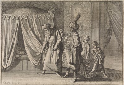 帕夏妻子病榻，1639 年 作者 卡斯珀·路肯（Caspar Luyken）