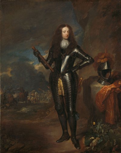 威廉三世，奥兰治王子和Stadtholder的肖像，c.1680-84 作者 Caspar Netscher
