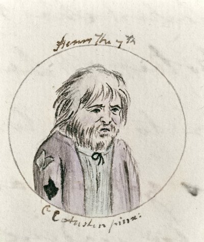 亨利七世，1790年（钢笔和墨水在纸上） 作者 卡桑德拉·奥斯丁