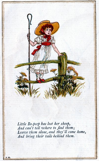 小波普失去了她的羊》插图，Kate Greenaway 作者 凯瑟琳·格林威