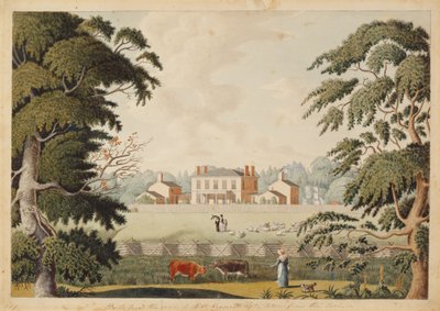 Belle Vue，座位Robert Reynolds，Esquire取自东方（wc用笔和墨水在纸上） 作者 凯瑟琳·雷诺兹