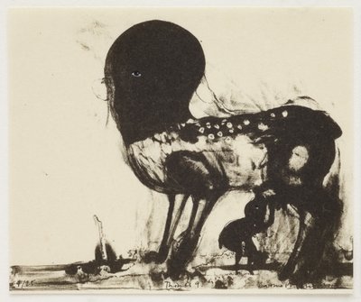 思考 9》，2013 年（石版画，手工着色） 作者 凯西·皮尔金顿