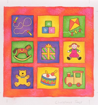 圣诞玩具（纸上wc） 作者 凯茜·巴克斯特（Cathy Baxter）