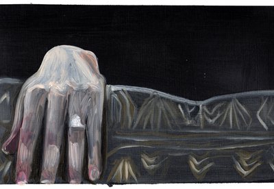 电影日记 #48（18.05.13 他看不清是谁），2015（纸面油画） 作者 凯茜·洛马克斯