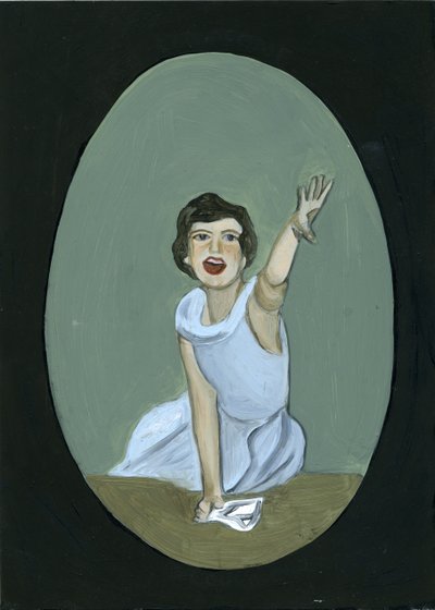 我是如此孤独，我想哭，2003 年（锌上油彩） 作者 凯茜·洛马克斯
