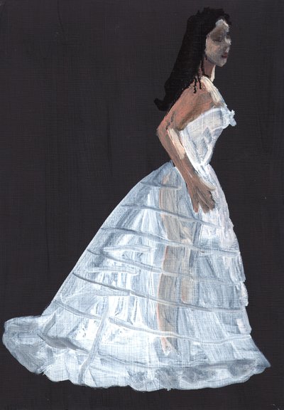 苏珊娜，2011 年（纸上油画） 作者 凯茜·洛马克斯