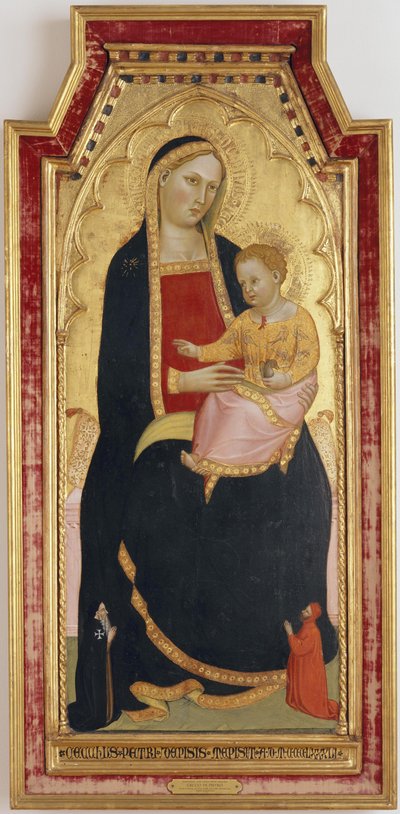 圣母子与捐赠者 作者 Cecco di Pietro