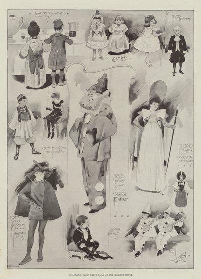 在Mansion House的儿童化装舞会礼服 作者 Cecil Charles Windsor Aldin