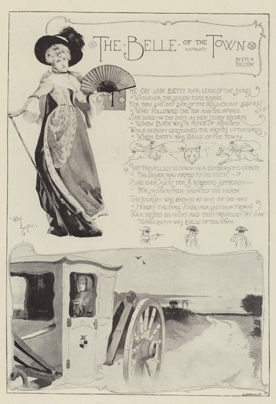 小镇的美女，由JM布洛赫 作者 Cecil Charles Windsor Aldin