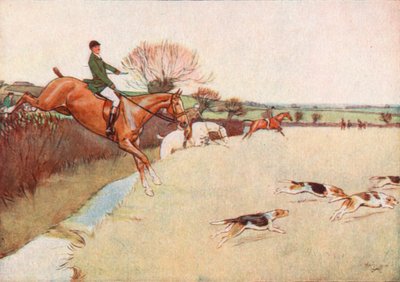 狗来到了田野里。 。 。马后跟着狗 作者 Cecil Charles Windsor Aldin