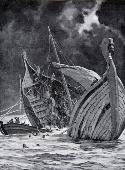 1120年失去了白船，来自&39;哈钦森的英国民族故事&39;，c.1923 作者 塞西尔·金