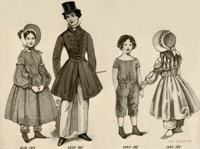 1830-1850年，1907年和1937年的童装。 作者 塞西尔·W·特劳特