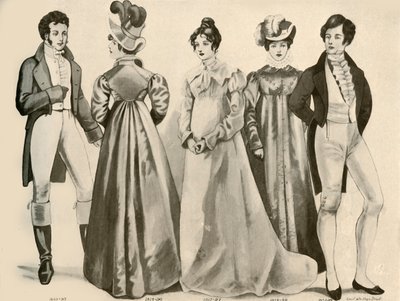 1812-1828、1907、1937年的服装。 作者 塞西尔·W·特劳特