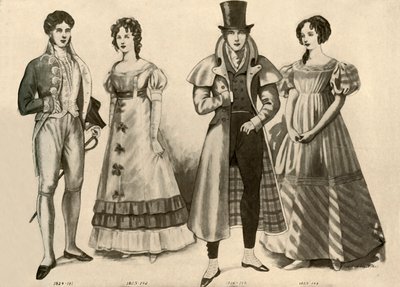 1824-1835、1907、1937年的服装。 作者 塞西尔·W·特劳特