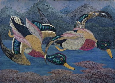 鸭子（布面油画） 作者 塞德里克·莫里斯