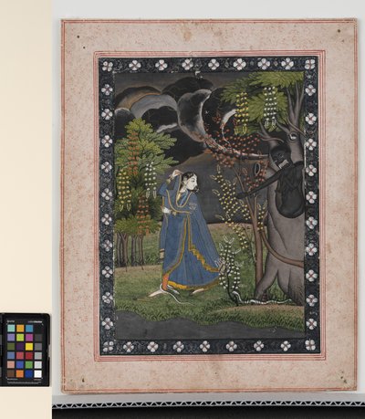 Abhisika Nayaka，C1（OPQ 颜料和纸上金） 作者 中印第安学校