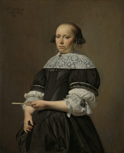 伊丽莎白·范·凯塞尔的画像，1671年 作者 塞萨尔·博蒂乌斯·范·埃弗丁根