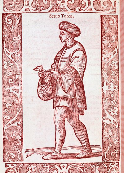 《土耳其农奴服》出自《古今习性》1590年（版画） 作者 切萨雷（后）维切利奥