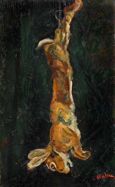 悬挂的野兔，约1923年。 作者 Chaim Soutine