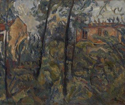房屋景观c。 1918年 作者 Chaim Soutine
