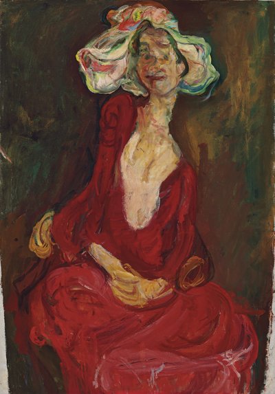 大帽子；大礼帽，1923-1924年 作者 Chaim Soutine