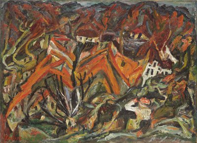 乡村风景；村庄风景，1921-1922年 作者 Chaim Soutine