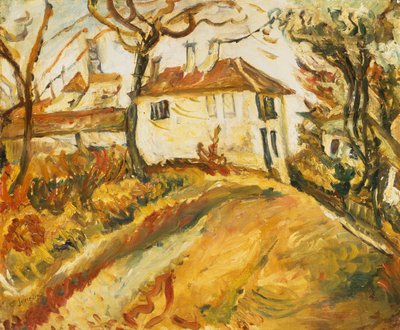 山上的白宫，约 1918 年（布面油画） 作者 Chaim Soutine
