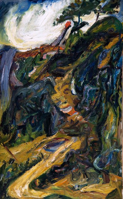 蜿蜒小路，靠近格勒奥利耶（La Route montante, vers Gréolières） 作者 Chaim Soutine