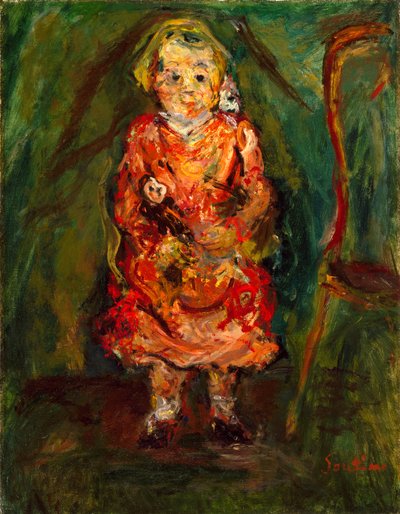 有玩偶的女孩，1926-27 作者 Chaim Soutine