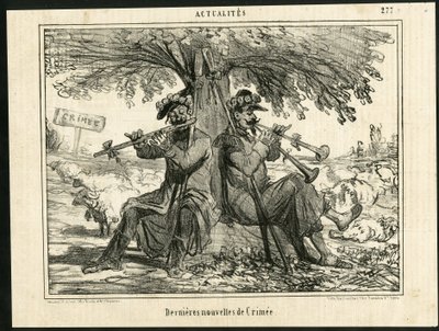 查里瓦里报》中的查姆（1819-1879）插图 - 最新克里米亚新闻 - 战争、音乐、犯罪（克里米亚战争 作者 Amedee de Noe (占婆)