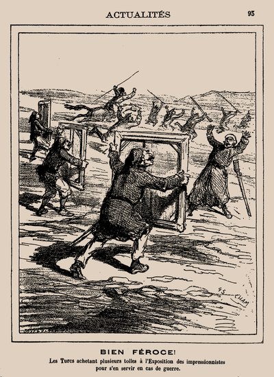 凶猛的!土耳其人在印象派展览上购买了几件作品......，1877年。 作者 湛