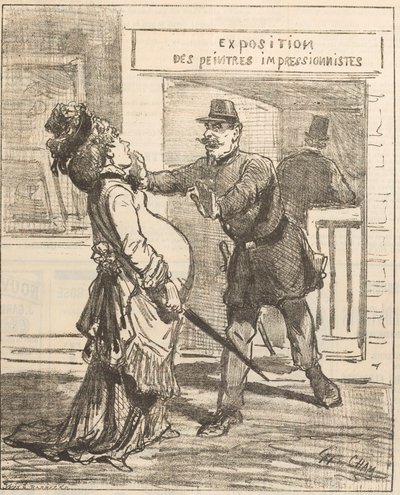 夫人，不宜进入！。Le Charivari, April 16, 1877, 1877. 作者 湛