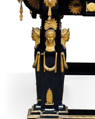 拿破仑三世表，由让·布兰德利（Jean Brandely）设计，镶嵌由E. Varlot，巴黎，约1850-75年（ormolu，镀金铜，乌木和梧桐） 作者 查尔斯·纪尧姆·迪尔