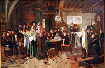 化装舞会》，约1855年（布面油画） 作者 查尔斯·亨特