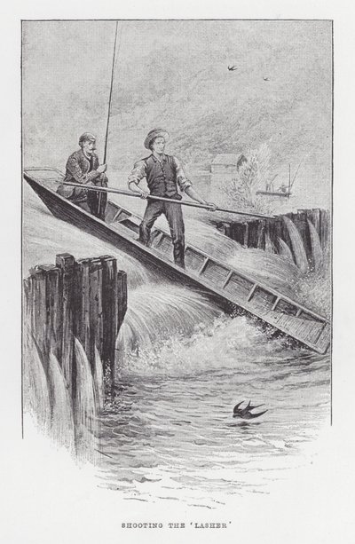 钓鱼：射击“鞭笞者”（石版画） 作者 查尔斯（之后）Whymper