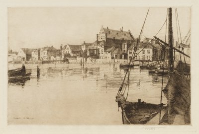 多德雷赫特，1885年。 作者 查尔斯·亚当斯·普拉特