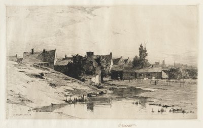 布鲁日附近的老房子，1884-1888年。 作者 查尔斯·亚当斯·普拉特